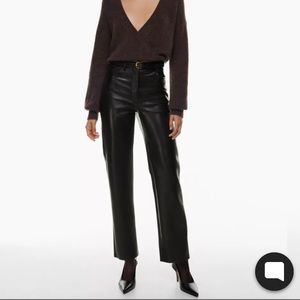 - Wilfred Molina size 4, vegan leather high waist pants NWT!